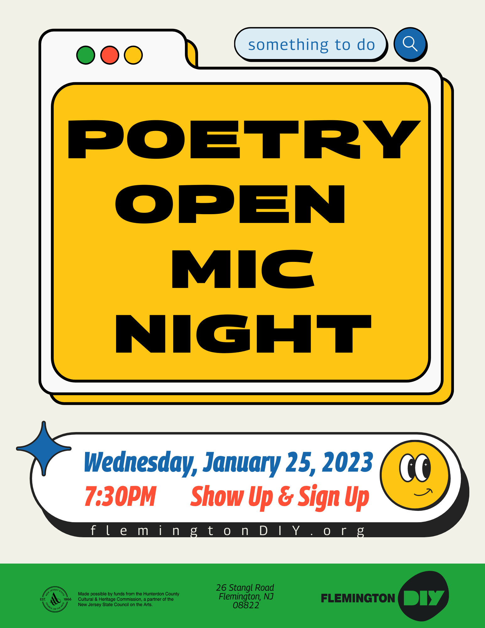 Poetry Open Mic Flemington DIY