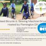 Nov. 3: Pedals for Progress/Sewing Peace Drive