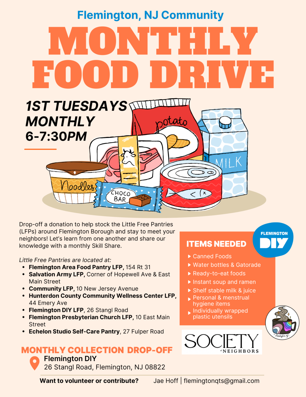 Monthly Food Drives – Flemington DIY